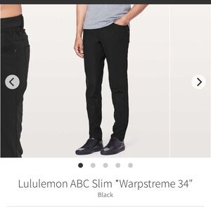 Lululemon Mens Black Warpstreme Pants size 34